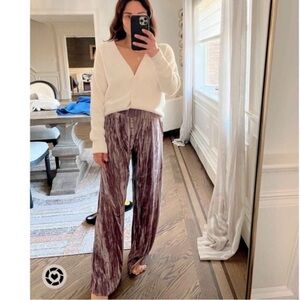 NWT A New Day - Grey Purple Women's Velour Wide Leg Pants